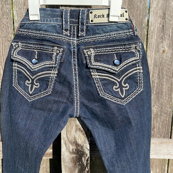 Rock Revival Denim - ROCK revival blue jeans, size 26/33 style clover boot, cut #403